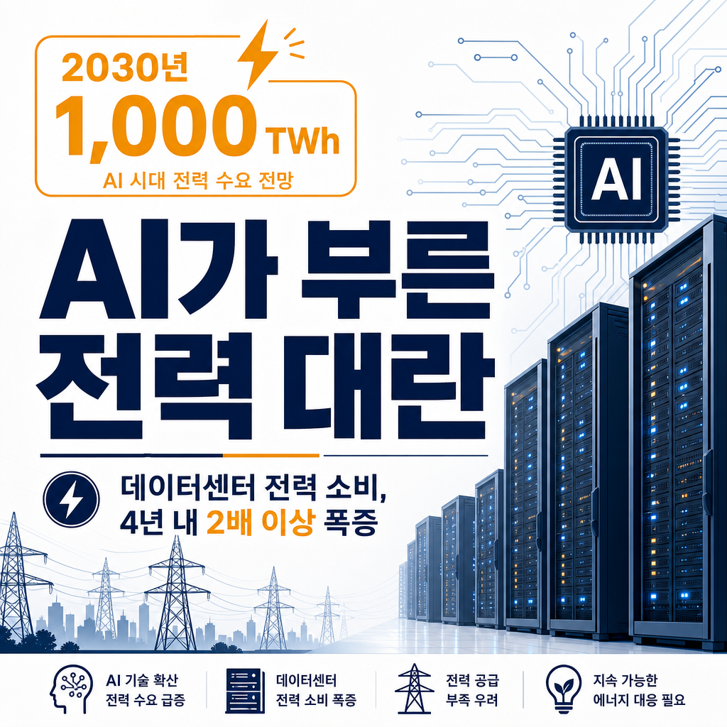 AI가 전기를 먹어치울 때: 데이터센터발 전력 인프라 대격변 완전 해설
