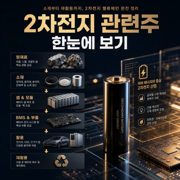 2차전지 관련주 밸류체인 총정리: 에코프로비엠·포스코퓨처엠·엔켐 위치 한눈에