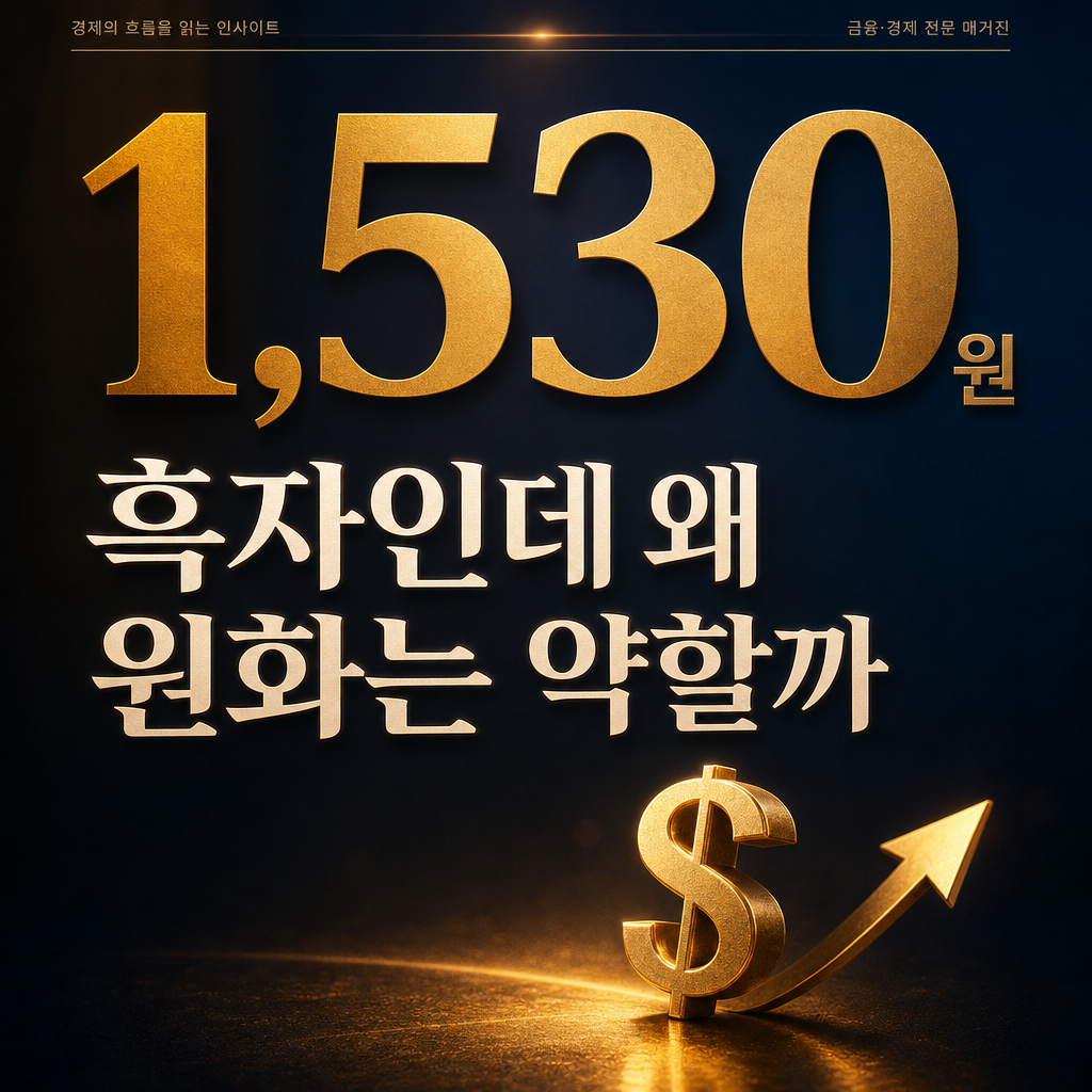 경상수지 흑자인데 원달러 환율 1,500원대인 이유