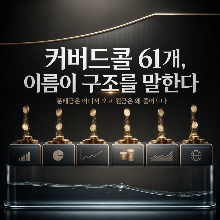 커버드콜 ETF 이름 해부: 데일리·위클리·OTM·합성이 수익 구조를 바꾸는 방식
