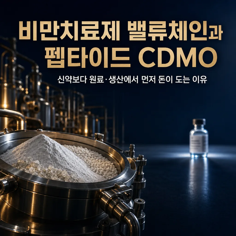 비만치료제 밸류체인과 펩타이드 CDMO — 신약보다 원료·생산에서 먼저 돈이 도는 이유