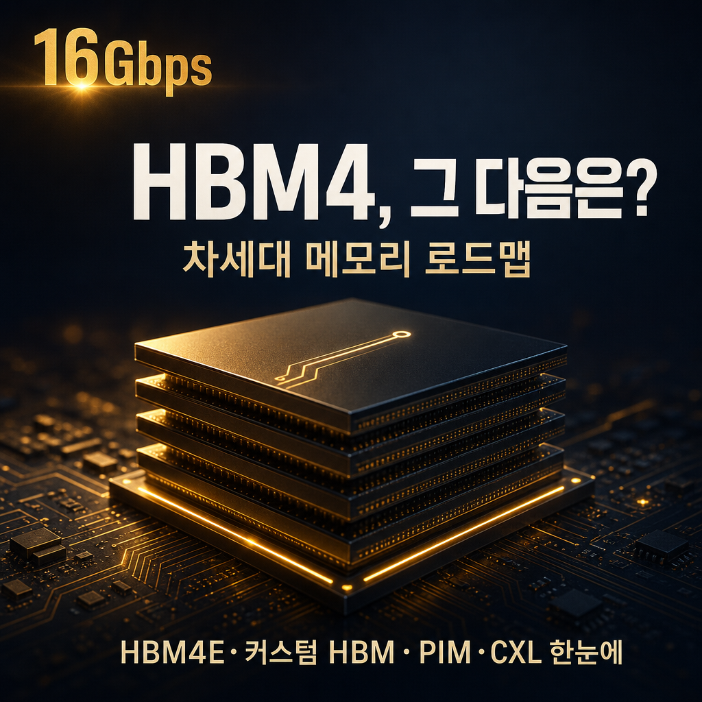 HBM4 다음은? 차세대 메모리 로드맵 — HBM4E·커스텀 HBM·PIM·CXL 한눈에